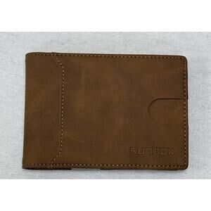 RUNBOX Minimalist Slim Wallet for Men W/Money Clip RFID Blocking Front Pocket
